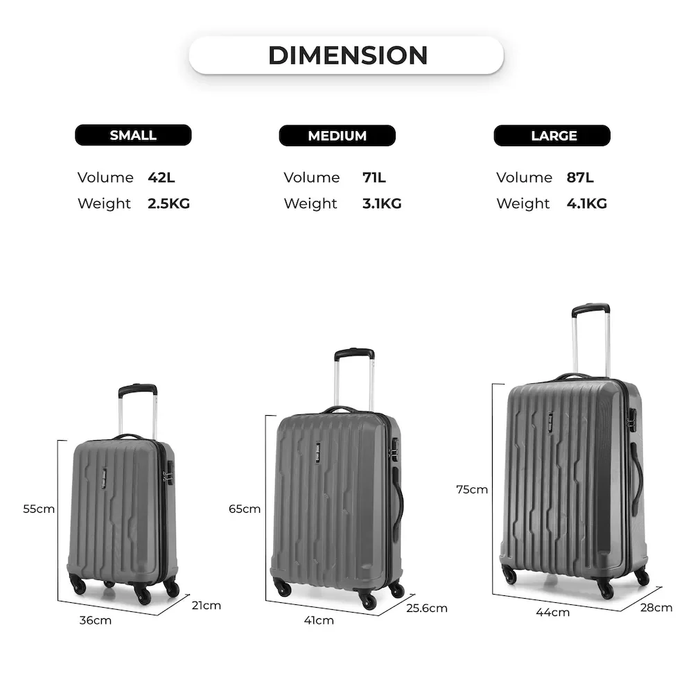 Set  suitcases trolley