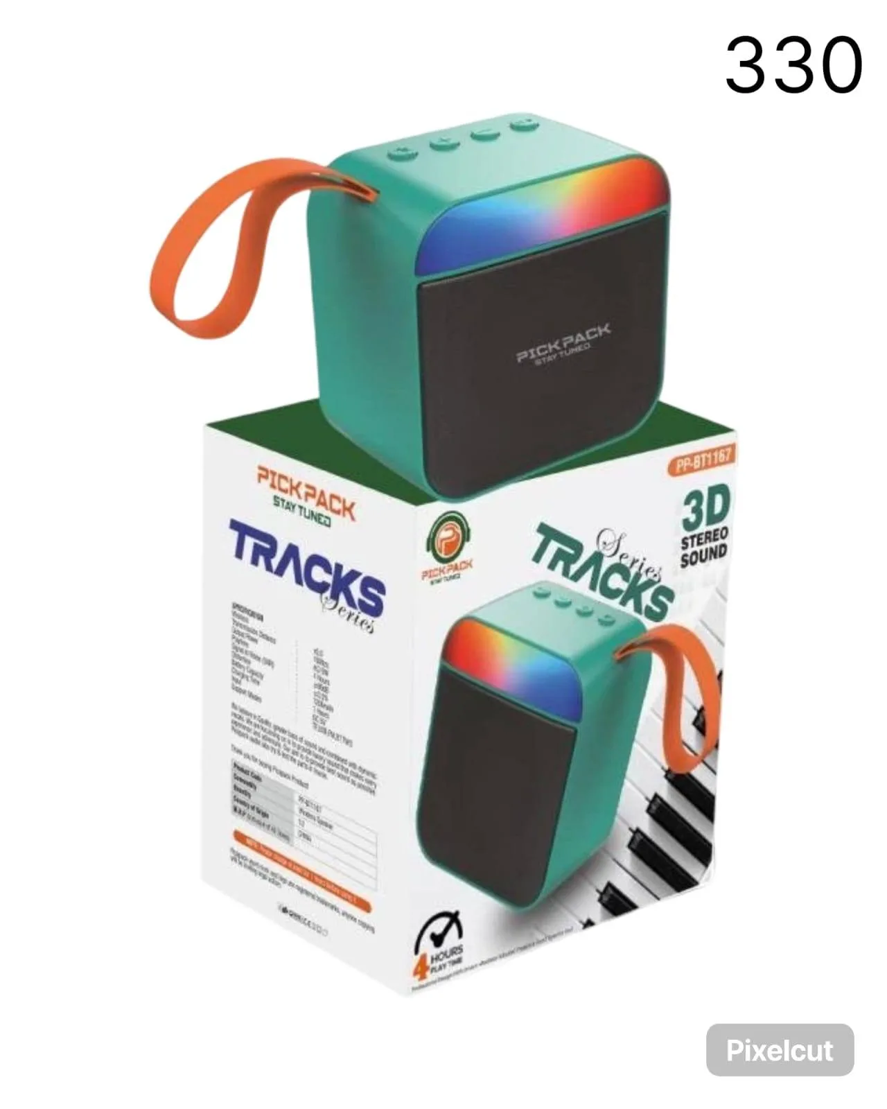 Wireless Bluetooth Speaker, 6H Playtime, RGB Lights,