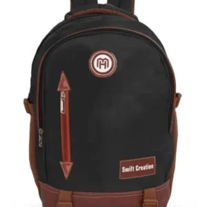 Black Polyester Laptop Backpack