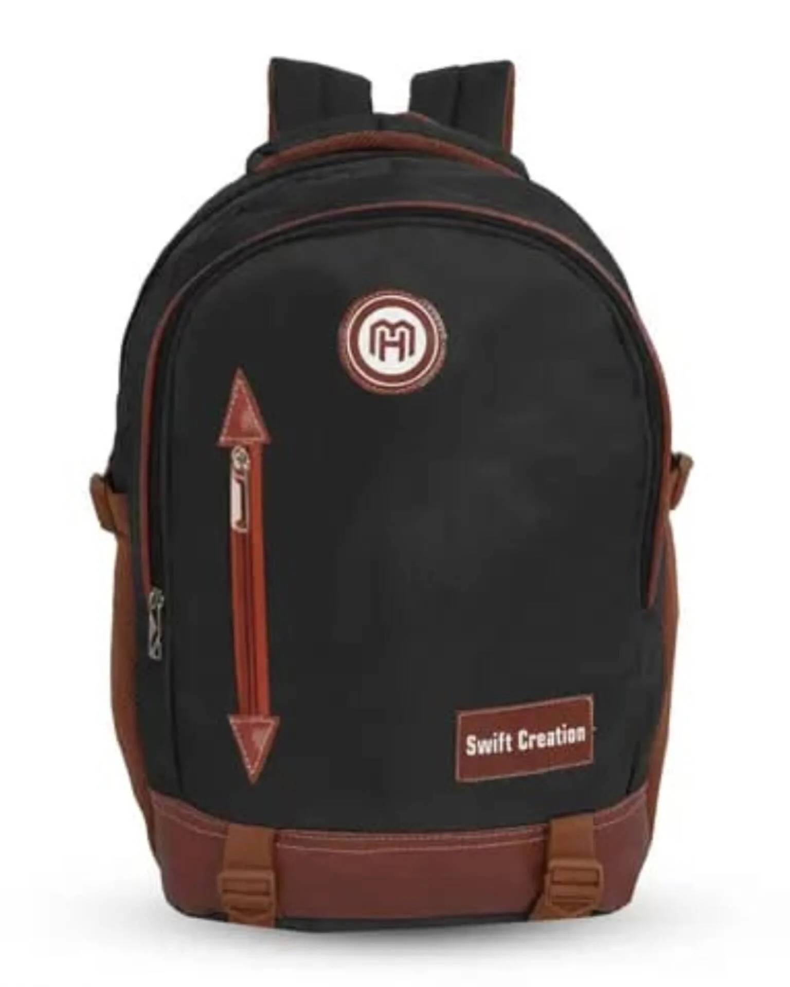 Black Polyester Laptop Backpack