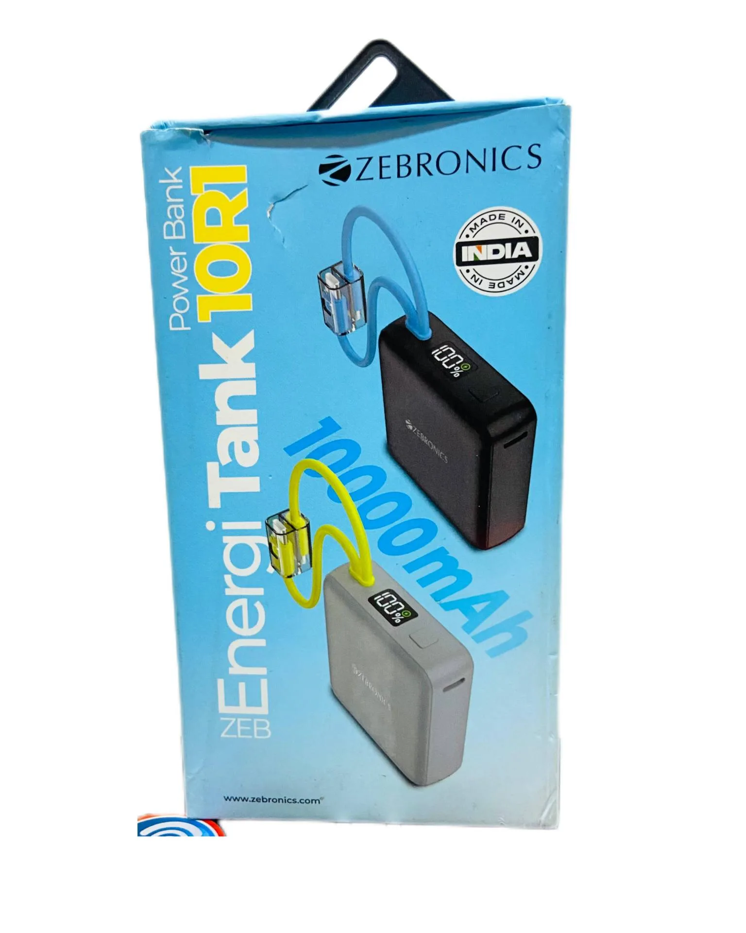 ZEBRONICS Energi Tank power bank 10000MAH